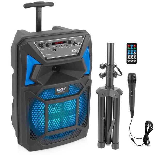 Pyle 8" Portable Pa Speaker With Led Lights PPHP82SM.5